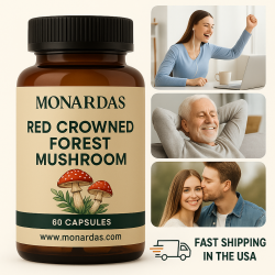 Red fly agaric, dried caps, 60 capsules/450 mg